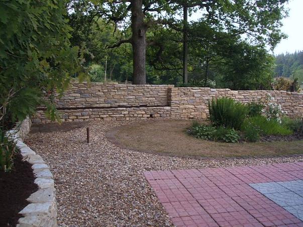 Stonework built in lime mortar