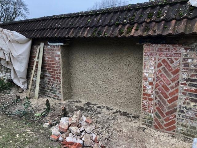 Herringbone brickwork by I and R Masonry